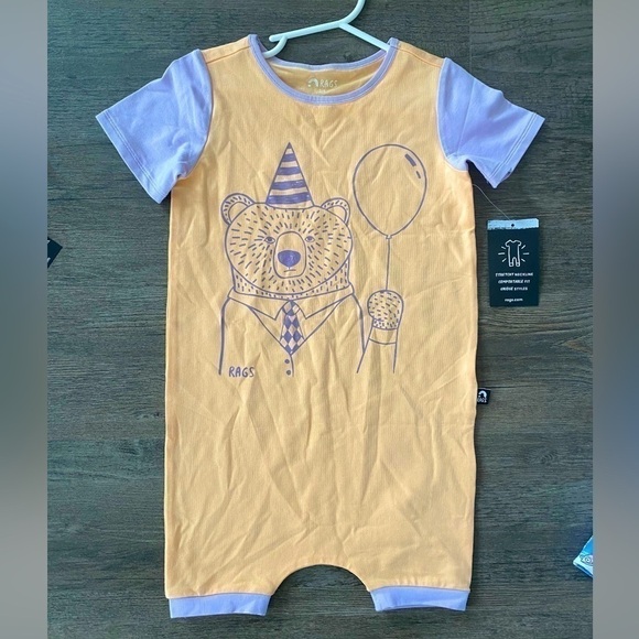 Rags to Raches Party Bear Rags Romper - Picture 4 of 9